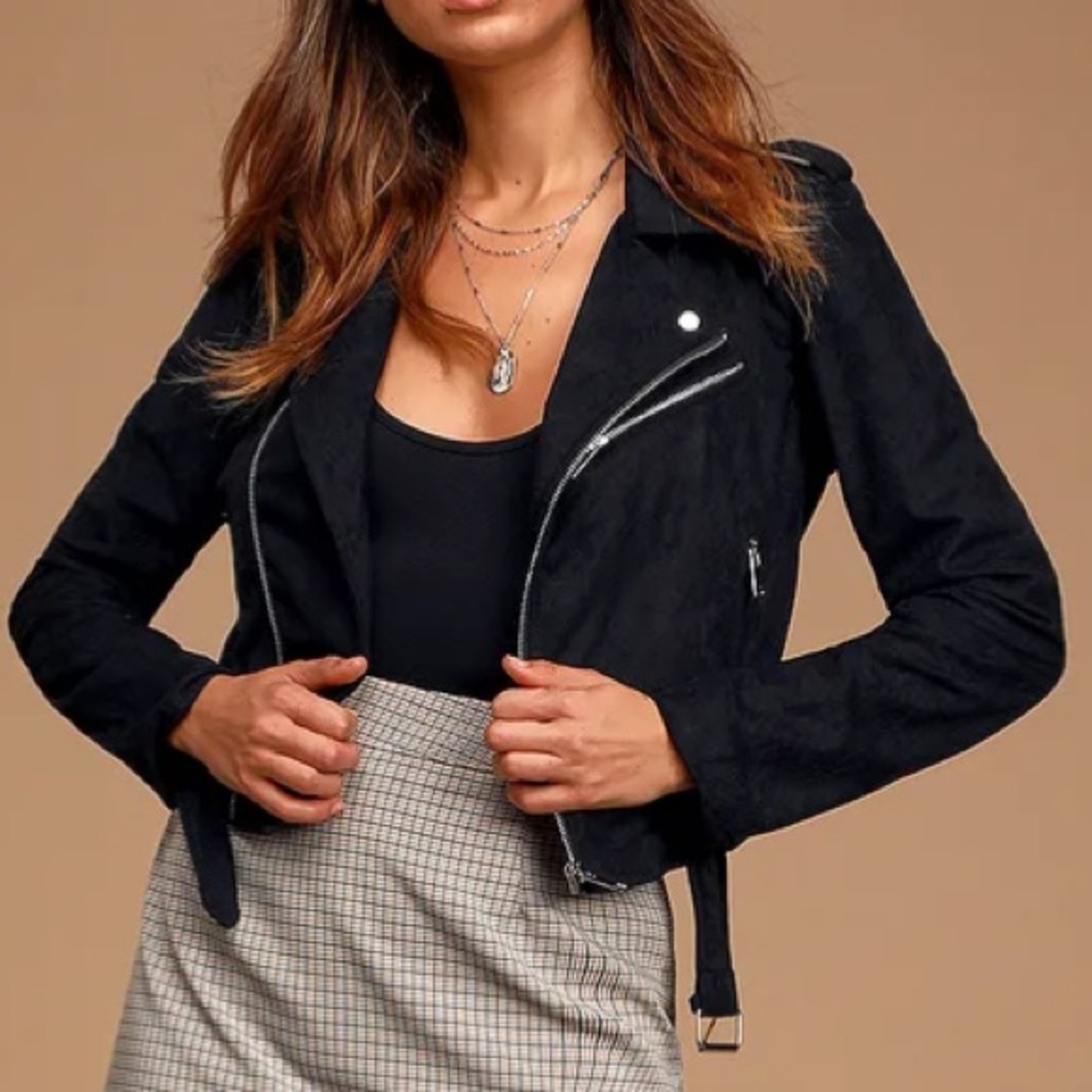 Lulu’s Suede Moto Jacket